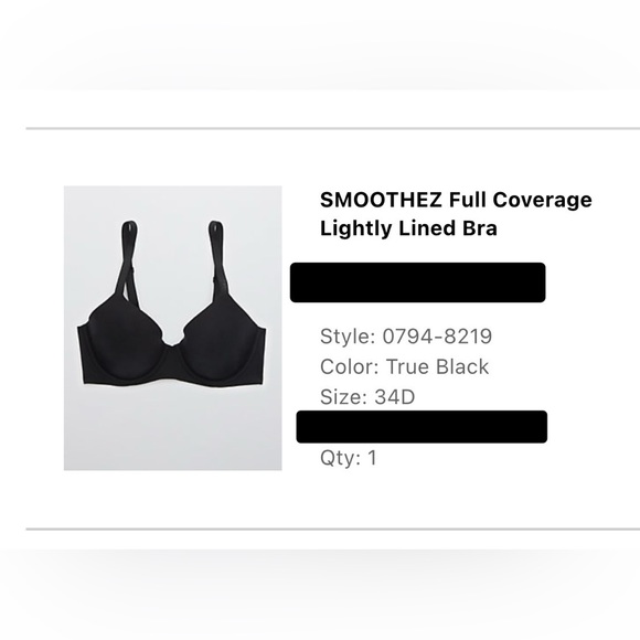 Aerie smoothez full coverage lightly lined bra 34DD Black - Picture 1 of 6